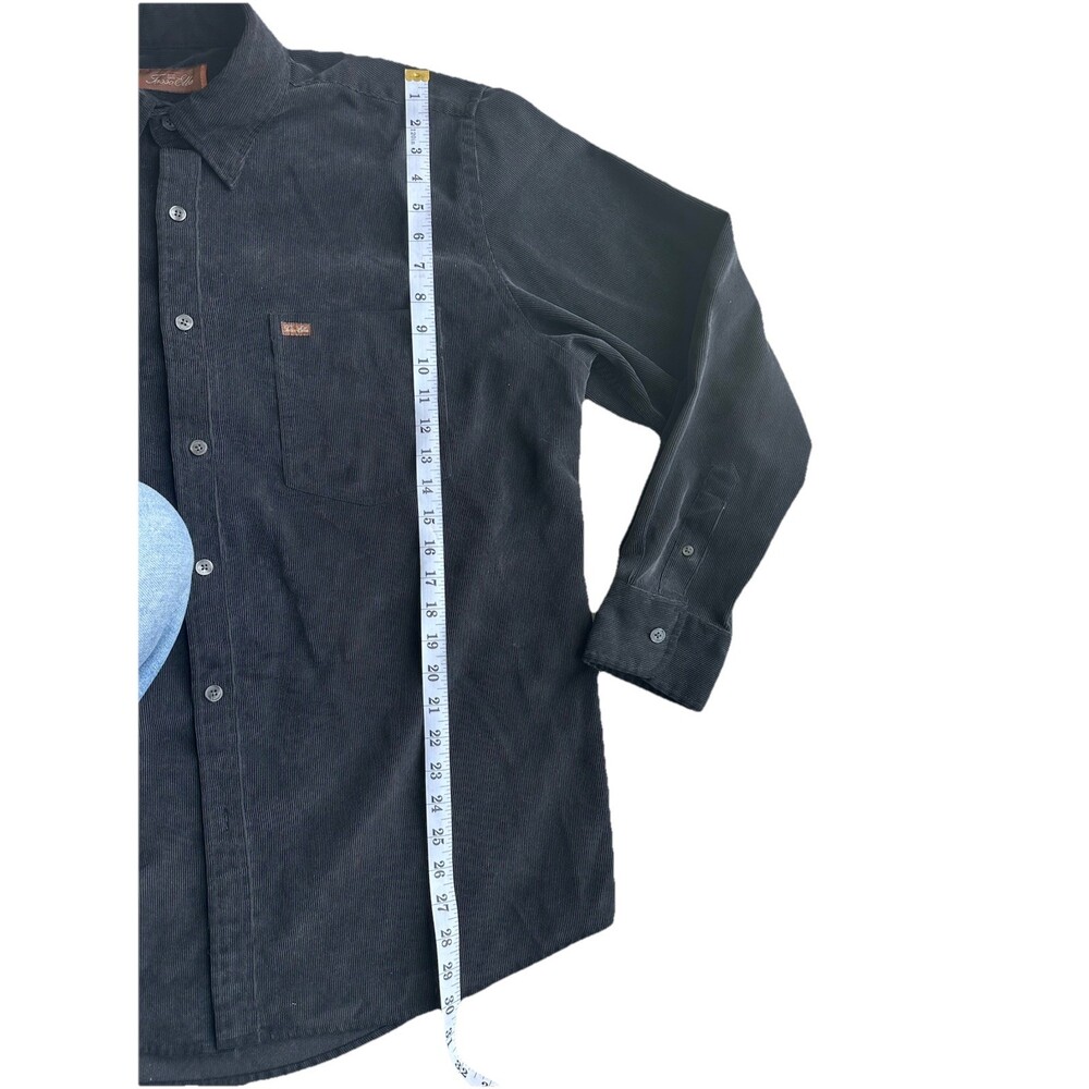 Tasso Elba Black Corduroy Long Sleeve Button Down Shirt Size XL Classic Preppy - Picture 4 of 8
